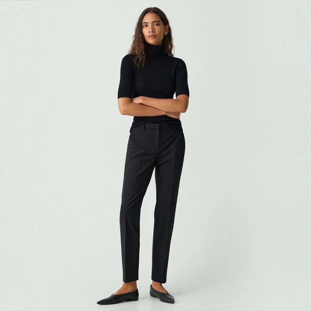 NEW THEORY Treeca Classic Suit Pants Black Size 4 NWT